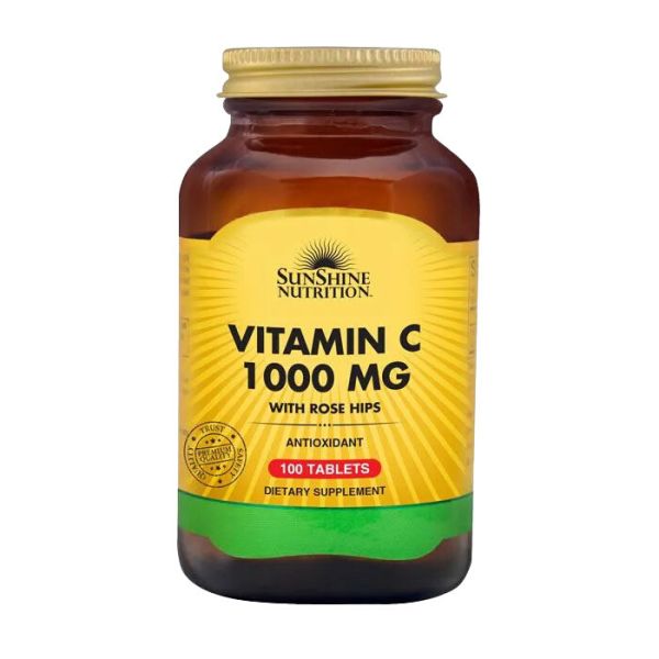 Sunshine Nutrition Vitamin C 1000mg With Rosehips Tablet 100's