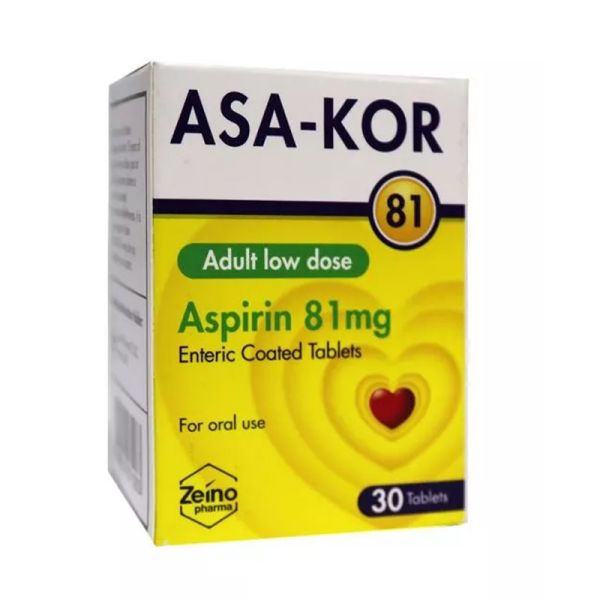 AsaKor 81 Enteric Coated Tablets 30s