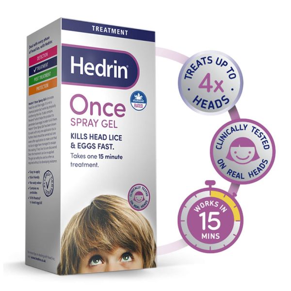 Hedrin Once Spray Gel 100 Ml