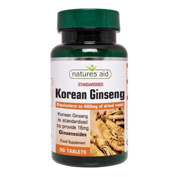 Natures Aid Korean Ginseng 600mg Tab 90s
