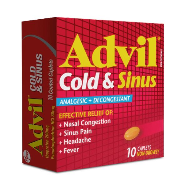 Advil Cold & Sinus Coated Tablets 10's
