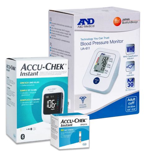 A & D UA611 BP Monitor+Instant Kit+Strips 50s