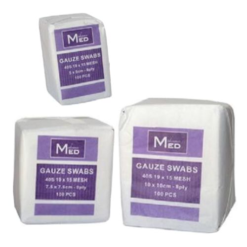 Advance Med Gauze Swab 7.5 x 7.5cm 8ply 100s - Non Sterile