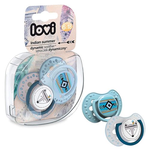 Lovi Dynamic Soother Silicone 6-18m (2pcs) Indian Summer