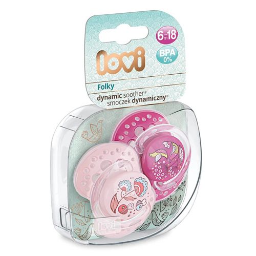 Lovi Dynamic Soother Silicone 6-18m (2pcs) Folky :22843