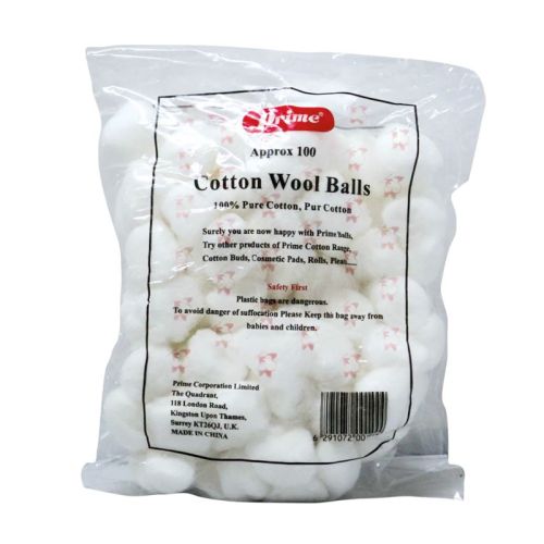Prime Cotton Balls 100s-colour