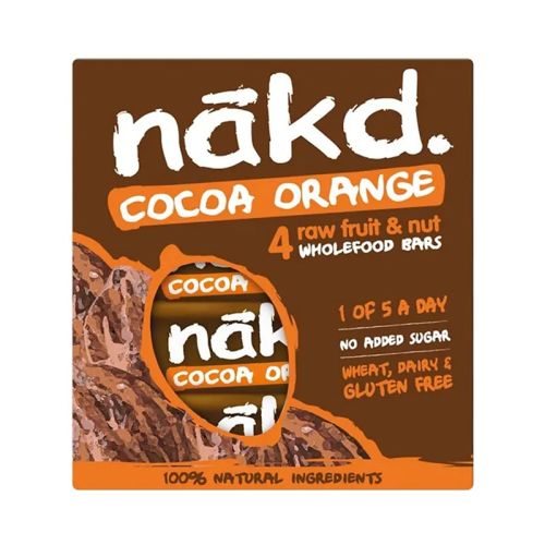 Nakd Cocoa Orange Bar 35g 4's Multipack