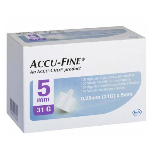 Accu Fine Pen Needles 0.25mm 31GX5mm