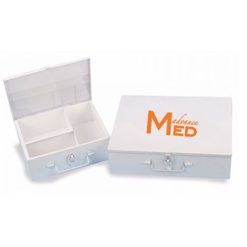 Advance Med First Aid Box Empty Metal for 25 Persons 