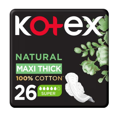 Kotex Maxi Thick Natural Super 6x26s