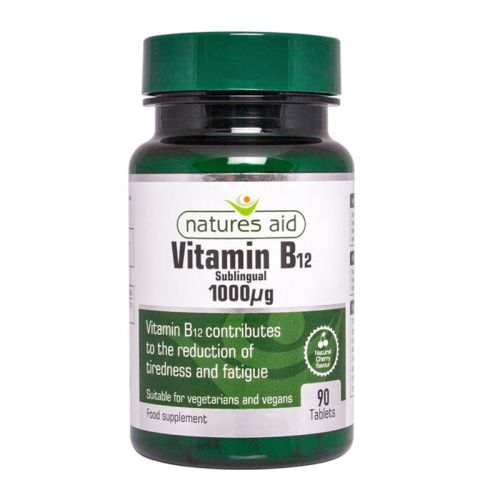 Natures Aid Vitamin B12 1000ug (Sublingual) 90s