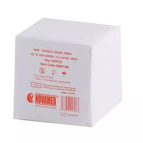 Novamed Gauze Swab Non Sterile 10cmx10cm 8ply 100s