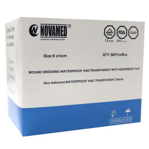 Novamed Wound Dressing Waterproof 6cmx10cm 50s