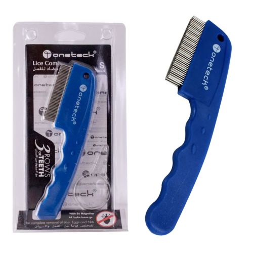Onetech Blue 3 Row Teeth Anti-lice Comb