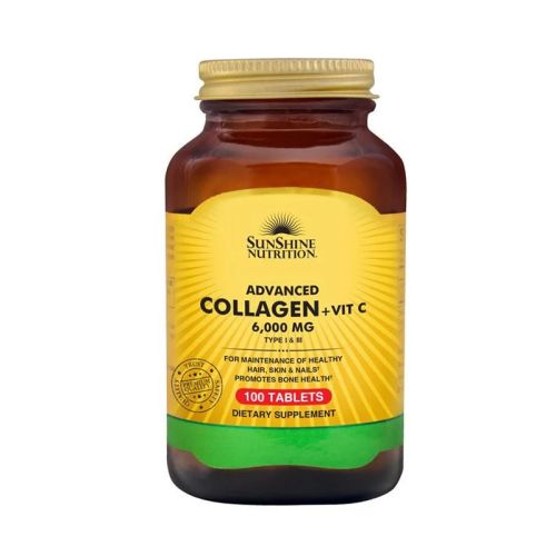 Sunshine Nutrition Advanced Collagen + Vitamin C 100 Tabs