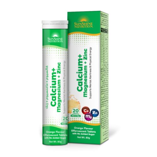 Sunshine Nutrition Calcium Magnesium & Zinc Effervescent 20s